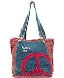 41mrHNVLijL._SL160_ - Peace and Love Fuscia Green Polka Dot Quilt Denim Shoulder Handbag Bag Purse - celebrity-purses-savings