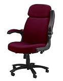 Big Tall Executive Swivel/Tilt Chair with Pivot Arms, Burgundy Olefin Fabric