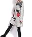ellazhu Women Baggy Fashion Painting Crew Neck Pullover Sweater OneSize GY269 Face Grey