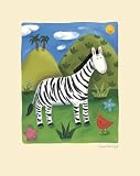 Zara the Zebra by Sophie Harding poster print,10 in. x 12 in.