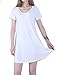 Favelem Womens Short Sleeve Comfy Flowy Loose Fit Long Tunic Top T shirt Dresses