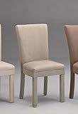 Set of 2 Tan Microfiber Parson Chairs