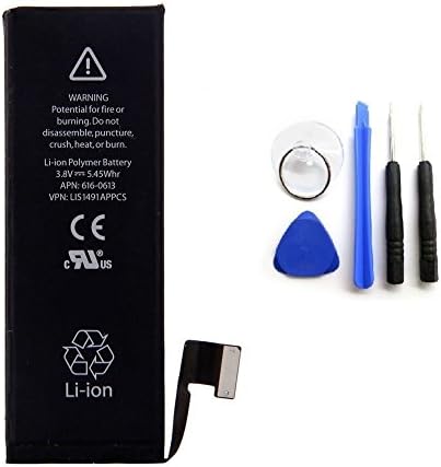 New DUDES 3.7V 1440mAh Lithium-Ion Polymer Internal Battery Replacement (for iPhone 5) With Repair Tools