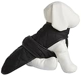Wagwear Quilted Vest with Berber Fleece - Black - Size 12