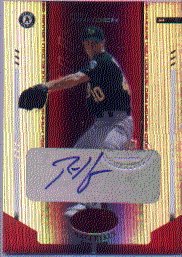 2004 Leaf Certified Materials Mirror Autograph Red 158 Rich Harden Oakland Athletics (Autographed - Serial #'d to 203 - Baseball Cards)