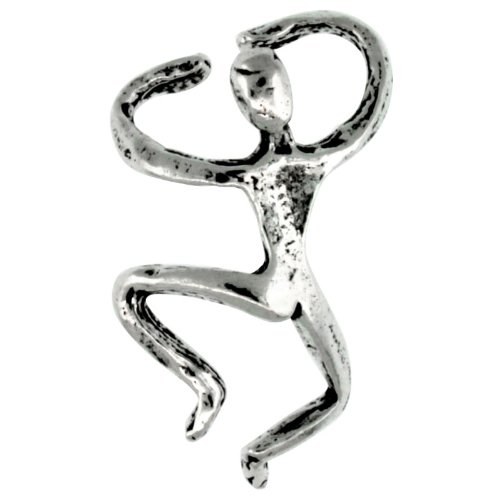 Sterling Silver Man Cuff Earring (one piece)
