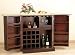 Home Bar Unit with Wine Storage & Drawers Espresso Finish