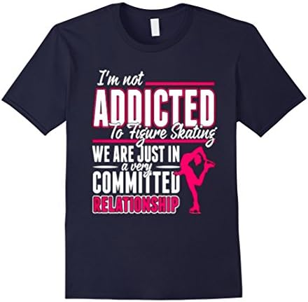 Men's I'M NOT ADDICTED TO FIGURE SKATING  T SHIRT Large Navy