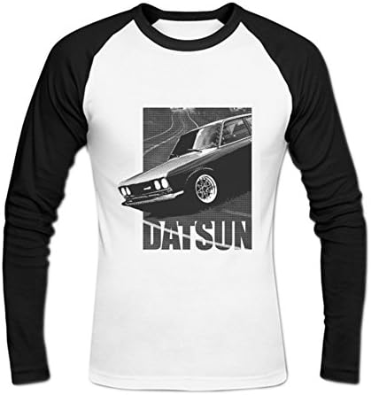 YONGZ Men's Datsun 510 Print Style Personality t shirt, baseball tshirt S White