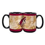 NHL Phoenix Coyotes 15-Ounce Black Nostalgic Mug (2 Pack)
