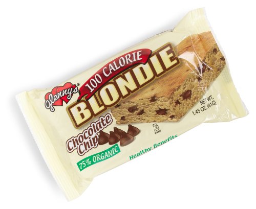 Glenny's 100 Calorie Blondie, Chocolate Chip, 75% Organic, 1.45-Ounce Bags (Pack of 12)