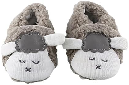 Ittar Baby Infant Slipper Boots High Quality Comfortable Good Selling Beautiful Hot Sheep Antiskid Warm Soft Prewalker Sneaker Crib Shoes 6-12 Months Grey