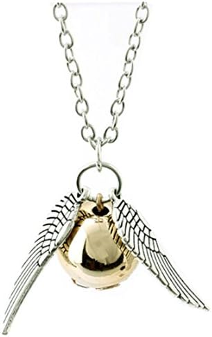 Fairy Jewelry Harry Potter Golden Snitch Quicksilver Golden Pearl Necklace
