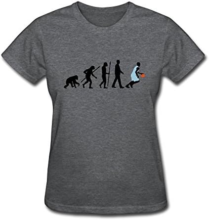 Woman Evolution Basketballer Cool T-shirt Size L Color DeepHeather