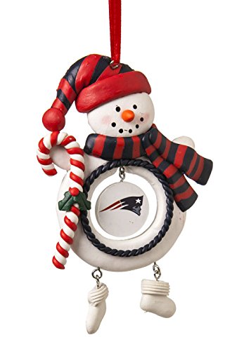 New England Patriots Clay Snowman Ornament
