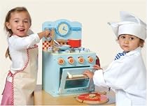 Sport and Playbase Wooden Oven & Hob Set (D30 x H49 x W34.5cm) - with food & utensils