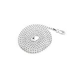 Round Bead Ball Sterling Silver 1.5mm Chain Necklace 16