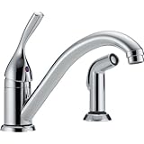 Delta 175-DST Classic Single Handle Kitchen Faucet with Spray, Chrome