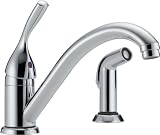 Delta 175-DST Classic Single Handle Kitchen Faucet with Spray, Chrome
