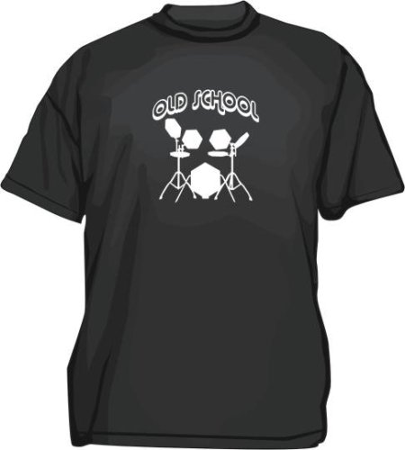 Click here to buy OLD SCHOOL Electronic Drum Set Drummers Logo Mens tee Shirt in 12 colors Small thru 6XL.