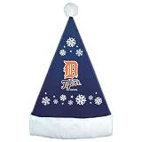 MLB Detroit Tigers Snowflake Santa Hat