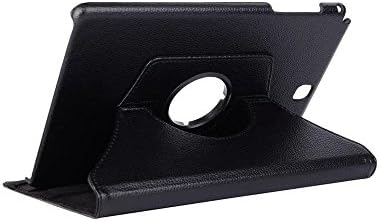 Dengpin PU Leather Litchi Grain Multi Angle 360 Degree Rotating Flip Stand Smart Cover Case for Samsung Galaxy Tab A 9.7 P550 P555 9.7'' Inch Tablet(Black)