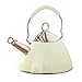 Premier Housewares 1.7 Litre Stainless Steel Enamel Kettle, Cream