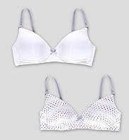2 Pack - Angel Cotton Rich Assorted Non-Wired First Bras