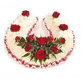Review Flowers Direct  / A beautiful horse shoe with a spray of Red Roses - Send Funeral Tribute of Fresh Flowers