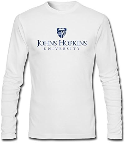 REIINO Men's Johns Hopkins University Long Sleeve T-shirt White L