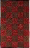 Surya SMI2103-58 Smithsonian Rug- 100% New Zealand Wool- Hand Tufted- Chocolate/Brown/Red/Pink- 5X8