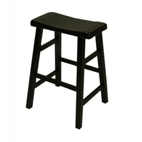 Click here to buy 24 Saddle Stool in Black (Black) (24H x 17.5W x 14.5D) by Chicago Stool & Chair.