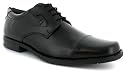 Business Class "Ant" Mens Leather Lace Up Formal Shoes - Black