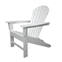 Polywood Outdoor Furniture South Beach Adirondack Chair, White-Recycled Plastic Materials
