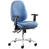 REACT Comfortable Heavy-Duty Computer Chair with Chrome Base (23 Stone capacity, Blue)