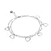 Fashion 925 Silver Beautiful Heart Shape Bracelet Double Chain