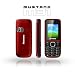 Mustang PHONEM1B-R Handy M31 (2,54 cm (1,8 Zoll) TFT Farbdisplay, Quadband, MicroSD-Slot, Dual SIM Karten, VGA Kamera, Bluetooth, MP3/MP4 Player, FM Radio) rot