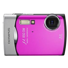 Olympus Mju 850SW Digital Camera - Metal Pink (8.0MP, 3x Digital Zoom), 2.5" LCD