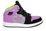 Air Jordan Girls Air Jordan 1 Phat Big Kids Black Purple 364781-018 (GS)