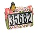 Solar Powered House Number Light w Butterfly & Flowers