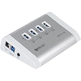 ORICO BC-U3H4 Portable Aluminum USB Super Speed 4 Ports USB 3.0 HUBm VIA VL812 Controller & Premium - Silver