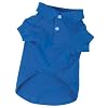 Zack & Zoey Cotton Polo Dog Shirt, Medium, 16-Inch, Nautical Blue