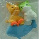 Animal Triple Erasers Set 2