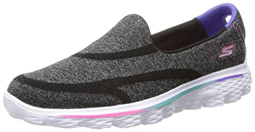 Skechers Kids 81052L Go Walk 2 Athletic Sneaker,Black,2 M US Little Kid