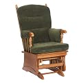 Cushion Arm Glider and Ottoman - Light Oak