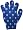 Spa Sister Bathing Gloves Navy with Blue Dots