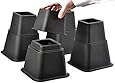 Home-it Adjustable Bed Risers or Furniture Riser bed lifts in Heights of 8, 5 or 3 Inches Heavy Duty Set of 4 bed riser