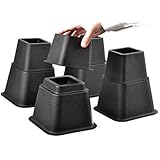 Home-it Adjustable Bed Risers or Furniture Riser bed lifts in Heights of 8, 5 or 3 Inches Heavy Duty Set of 4 bed riser