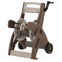 Suncast 225-Foot Capacity Garden Hose Reel Cart with High Crank And Hose Guide, Bronze/Taupe CPLHCT200B