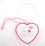 SG PARIS--BAGUE REGLABLE--BOITEX6Pcs-ENFANT-EMAIL-METAL----SYMBOLE CULTUREL-COEUR